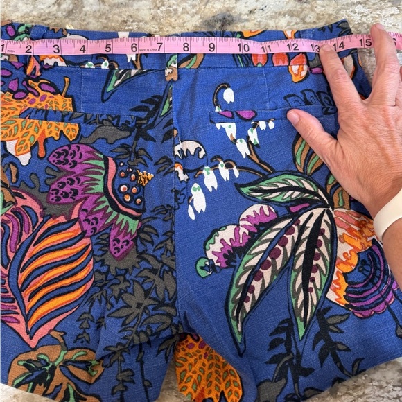 J crew blue & Orange floral cotton shorts - Picture 8 of 15